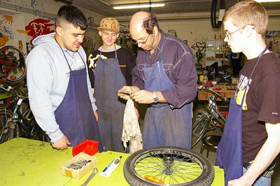 Schülerfirmenarbeit Fahrradwerkstatt